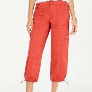 Nwot Style & Company Coral Capri Cargo's Sz: 14